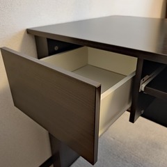 1/26まで 長野県佐久市　パソコンデスク 121×61×75cm ダークブラウンの画像