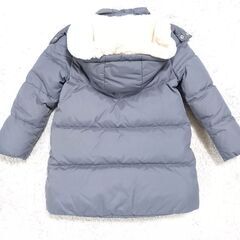 【お取引中】【キッズダウンコート①】116／ダウン80％・羽毛20％／H&M／フード取り外し可／ポケット付き／グレーの画像