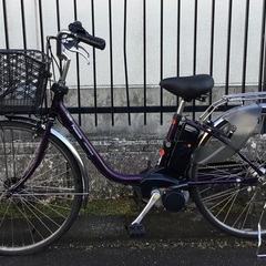 ＜新品バッテリー付＞パナソニック・ビビDX 26インチ・電動アシスト自転車・内装3段変速 パープルの画像