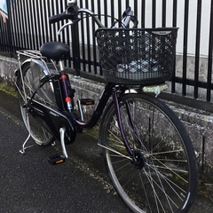 ＜新品バッテリー付＞パナソニック・ビビDX 26インチ・電動アシスト自転車・内装3段変速 パープルの画像