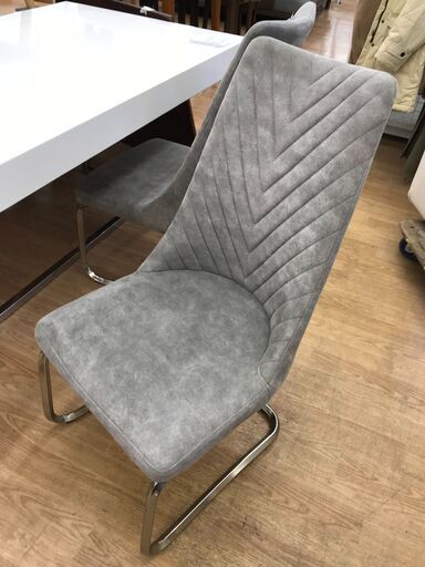 ★ジモティ割あり★ ダイニングチェア　おしゃれ　グレー    クリーニング済み KJ7810