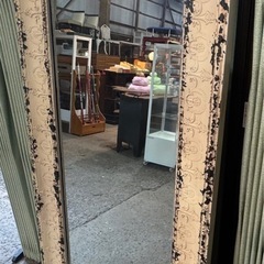 大型アンティークミラー　壁掛け鏡の画像