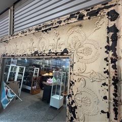 大型アンティークミラー　壁掛け鏡の画像