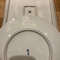 有田焼龍峯窯　大角盛皿、たち吉丸大皿セットの画像