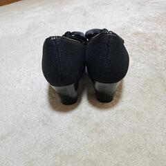 リボン付きパンプス　Mサイズ　5センチヒール【未使用】の画像