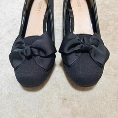 リボン付きパンプス　Mサイズ　5センチヒール【未使用】の画像