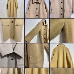 ロングコート　シンプル　無地　の画像
