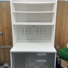 【自社便配達可能】レンジボード　890×525×2060 2分割可能　コンセント付きの画像