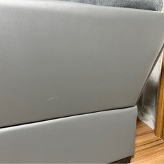 布張りカウチソファ(ウォール3KD RC GY)の画像