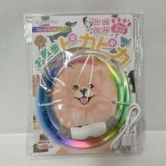 犬　お散歩ぴかぴか　夜散歩安全　ハサミで切るだけ簡単サイズ調整　typeB充電　7色15パッタン発光　小型犬から大型犬対応の画像