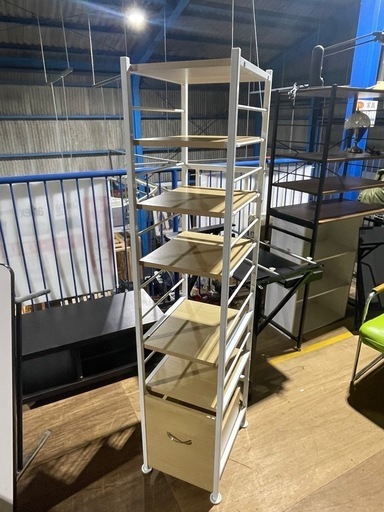 【自社便配達可能】キッチンラック　360×450×1690 引き出し付き　スリム