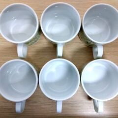 昭和レトロ Noritake 花柄 カップ＆ソーサー 6客セット ホワイト コーヒーカップ N印 日本製 ノリタケ 食器 陶器 札幌市 中央区 南12条の画像