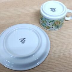 昭和レトロ Noritake 花柄 カップ＆ソーサー 6客セット ホワイト コーヒーカップ N印 日本製 ノリタケ 食器 陶器 札幌市 中央区 南12条の画像