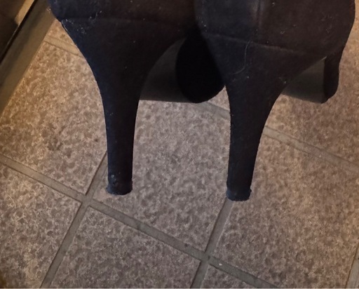 DIANA スエード パンプス黒23.5cm