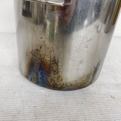 【YUKIWA】ユキワ ステンレス製 寸胴鍋 業務用 24φ 内径240mm×深さ235mm 厨房機器 飲食店 厨房用品 ステンレス 鍋 両手鍋 ④ Y0779の画像