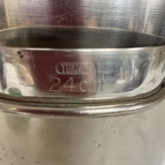 【YUKIWA】ユキワ ステンレス製 寸胴鍋 業務用 24φ 内径240mm×深さ235mm 厨房機器 飲食店 厨房用品 ステンレス 鍋 両手鍋 ④ Y0779の画像