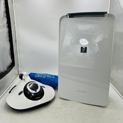 【✨‼️寝具やお部屋のリフレッシュに‼️✨】SHARP 除湿機 CV-P71-W & レイコップ ふとんクリーナー RE-100JWH 2点セット