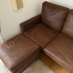  L ソファ sofa ファブリー3カウチソファ BR SPの画像