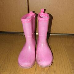 ピンクラメ長靴☆キッズの画像