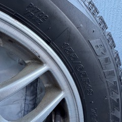 155/65R13スタッドレスタイヤホイール4本セットブリヂストンブリザックVRXの画像
