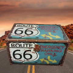 🉐🌈大型 ルート66 道具箱  収納箱 物入れ トランクボックス🌈ROUTE66 アメリカの画像