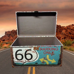 🉐🌈大型 ルート66 道具箱  収納箱 物入れ トランクボックス🌈ROUTE66 アメリカの画像
