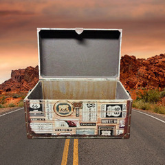 🉐🌈ルート66 道具箱  収納箱 物入れ トランクボックス🌈ROUTE66 アメリカの画像