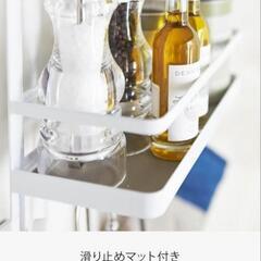 【お取引中】山崎実業 レンジフード調味料ラック プレート ホワイト 3128の画像