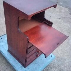 USED ヴィンテージ ５段引き出し付き電話台 横幅36×奥行33×高さ63cm 使用感はあります 引き出し付き 現状渡しの画像