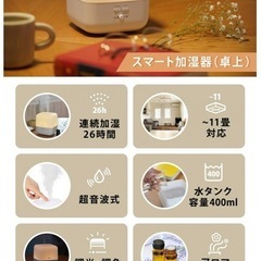  +Style スマート加湿器（卓上）PS-ARO-W01 の画像