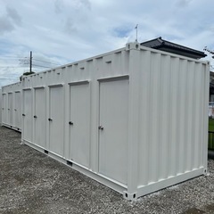 5枚扉　個室　スチール製 海上コンテナ　20フィート 20ft コンテナ バイク ガレージコンテナハウス 倉庫 の画像