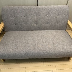 【取引中】2人掛けソファ　グレーの画像