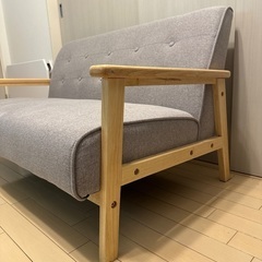 【取引中】2人掛けソファ　グレーの画像