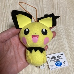 【新品・タグ付き】ポケットモンスター ★ ピチュー　ゴムひも付ぬいぐるみ　人気の画像