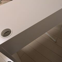 イケア ミッケ 机 ホワイト 73x50 cmの画像