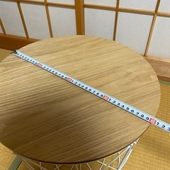 【お話中】サイドテーブル　ワイヤーバスケットの画像