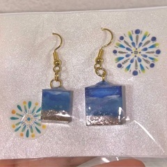 自宅販売💎海を閉じ込めたピアス🌊