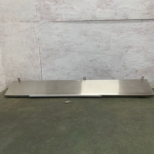 【tanico】タニコー ステンレス製 吊り棚 平棚 吊棚 収納棚 食器棚 W1800×D300×H210 伝票ホルダー付き ステンレス 壁掛け 店舗 Y0784