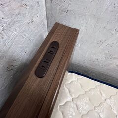 【ジモティ限定特価】大満 アストラ セミダブルベッド マットレスセット コンセント付き サミット JF-CR17B-NOC Y0785の画像