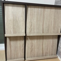 美品！北欧風見せる、隠せる収納棚