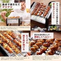  【新品・未使用品】ジャンボ焼き鳥グリル KDGC-007 鉄板 焼き鳥 焼肉 焼き網 お家で簡単本格焼き鳥 LITHON ライソンの画像