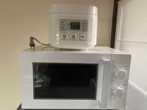 【2点セット美品】ニトリ炊飯器と電子レンジ