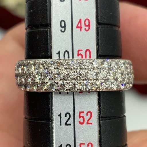 パヴェダイヤ　エタニティ　リング　K18WG 3.3g 1ct