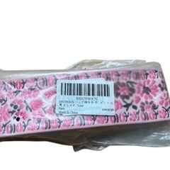 クロスボディハンドバッグストラップ ピンク花柄  71cmの画像