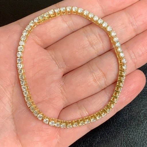 K18 テニスブレスレット 5.1ct 11.2g 5ctUP