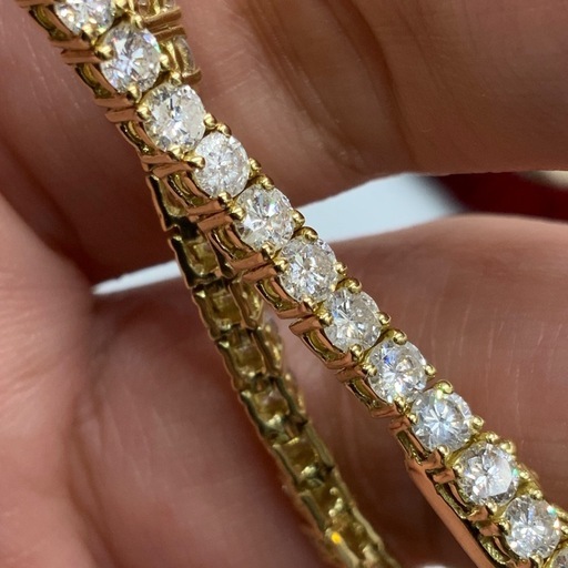 K18 テニスブレスレット　5.1ct 11.2g 5ctUP