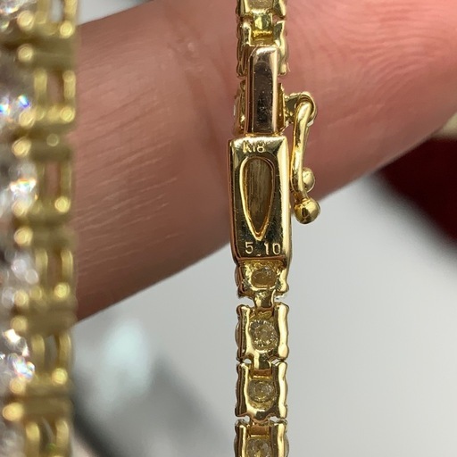 K18 テニスブレスレット　5.1ct 11.2g 5ctUP