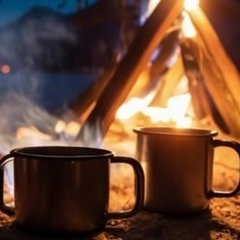 焚き火囲んでコーヒー