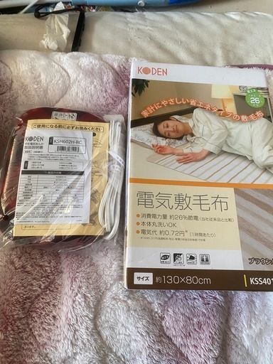 【決まりました】電気敷毛布と電気あんか