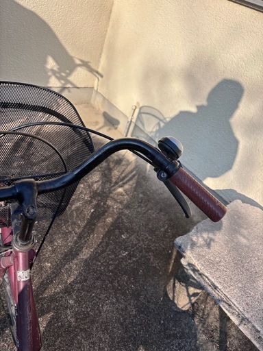自転車　26インチ　えんじ